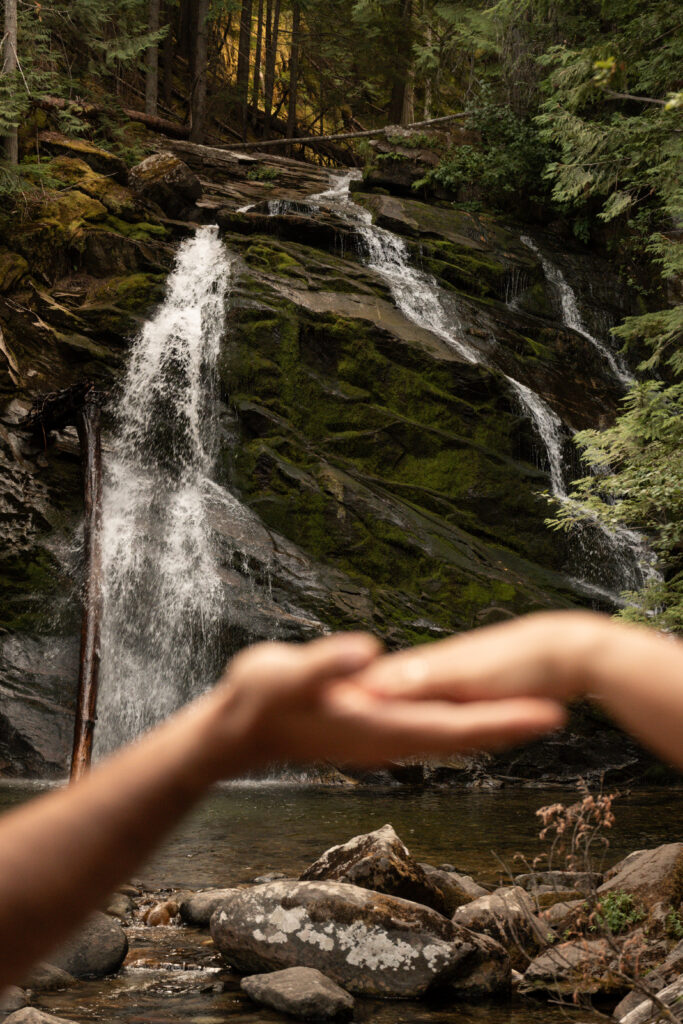 Waterfall taken by Idaho elopement photographer