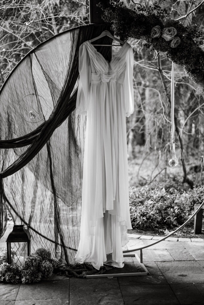 Wedding dress taken by Idaho Wedding photographer.