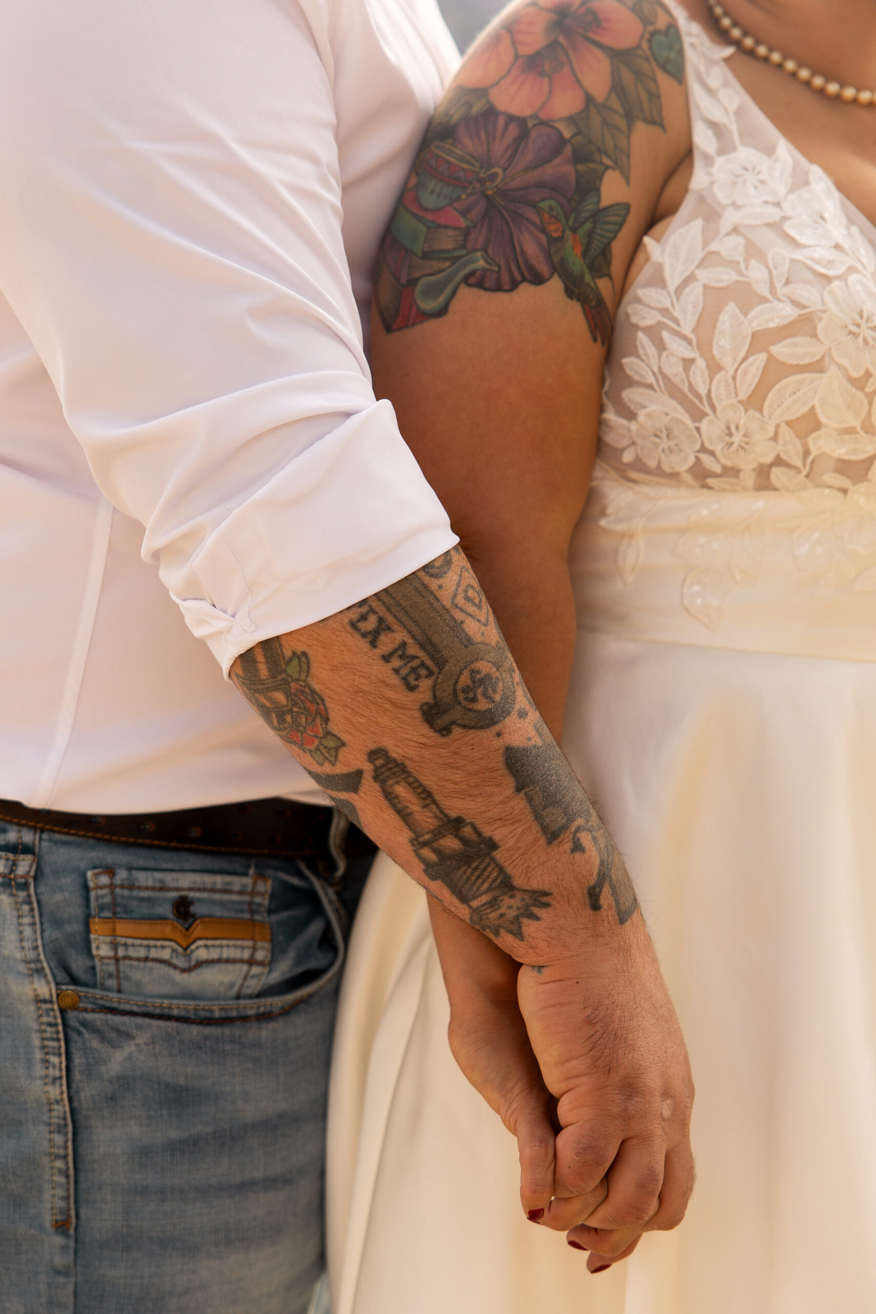 Elopement couple hands taken by Sawtooth Mountains Idaho photographer.